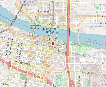 Map showing Gus's World Famous Fried Chicken