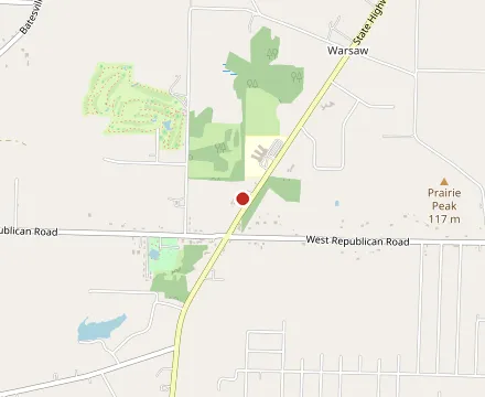 Map showing Smokin' Buns BBQ