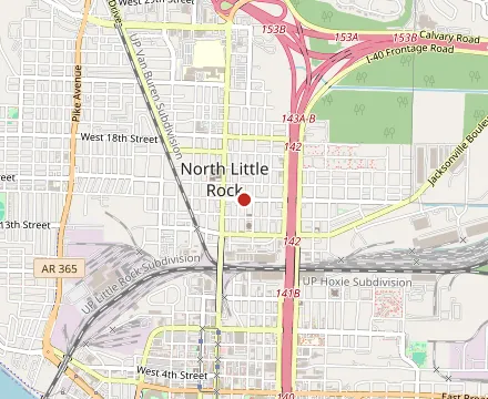 Map showing Lindsey's Hospitality House & Barbecue