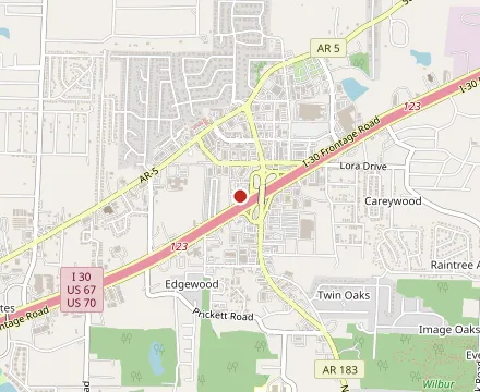 Map showing David’s Burgers