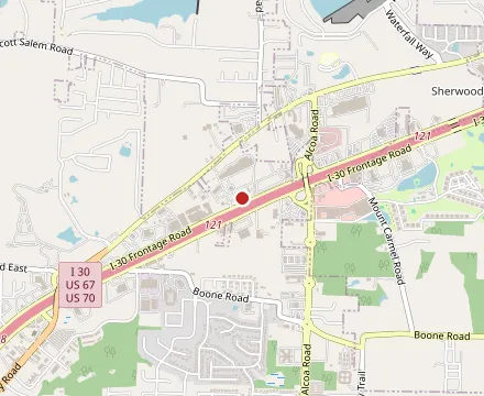 Map showing Hideaway Pizza