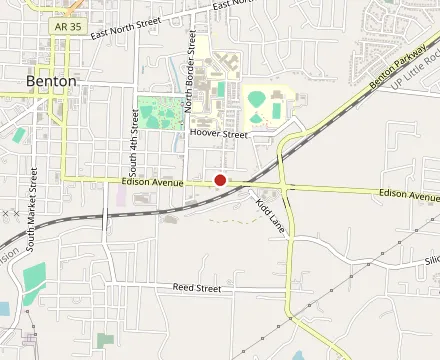 Map showing Gary’s Slingblade Drive-in