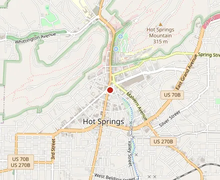 Map showing DeLuca's Pizza