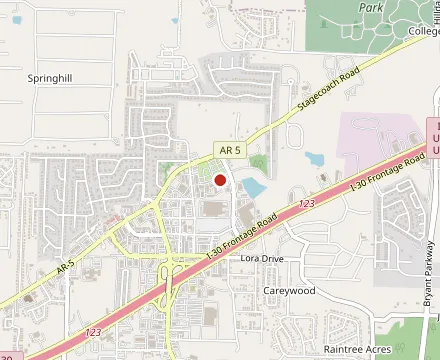 Map showing Blue House Bakery & Cafe