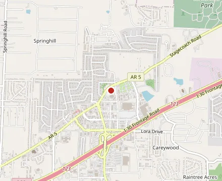 Map showing Paxton's Pizza