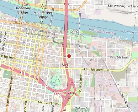 Map showing Camp Taco at Lost Forty Brewing