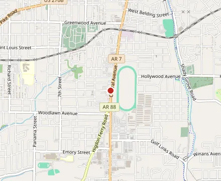 Map showing Rocky's Corner