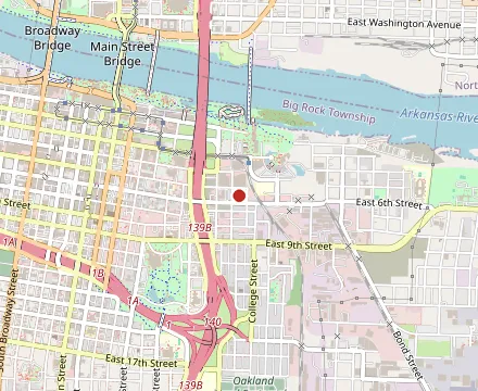 Map showing Lost Forty Brewing