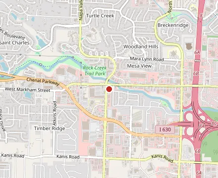 Map showing bb.q Chicken Little Rock