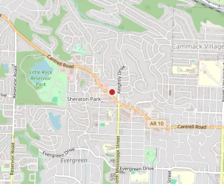Map showing Crazee's Cafe