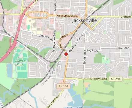 Map showing Bar-B-Que Shack